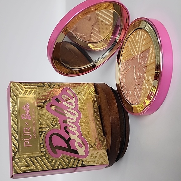 Pur X Barbie Confident Glow Signature Highlighter Pink Taffy & Bubbly - Picture 1 of 12
